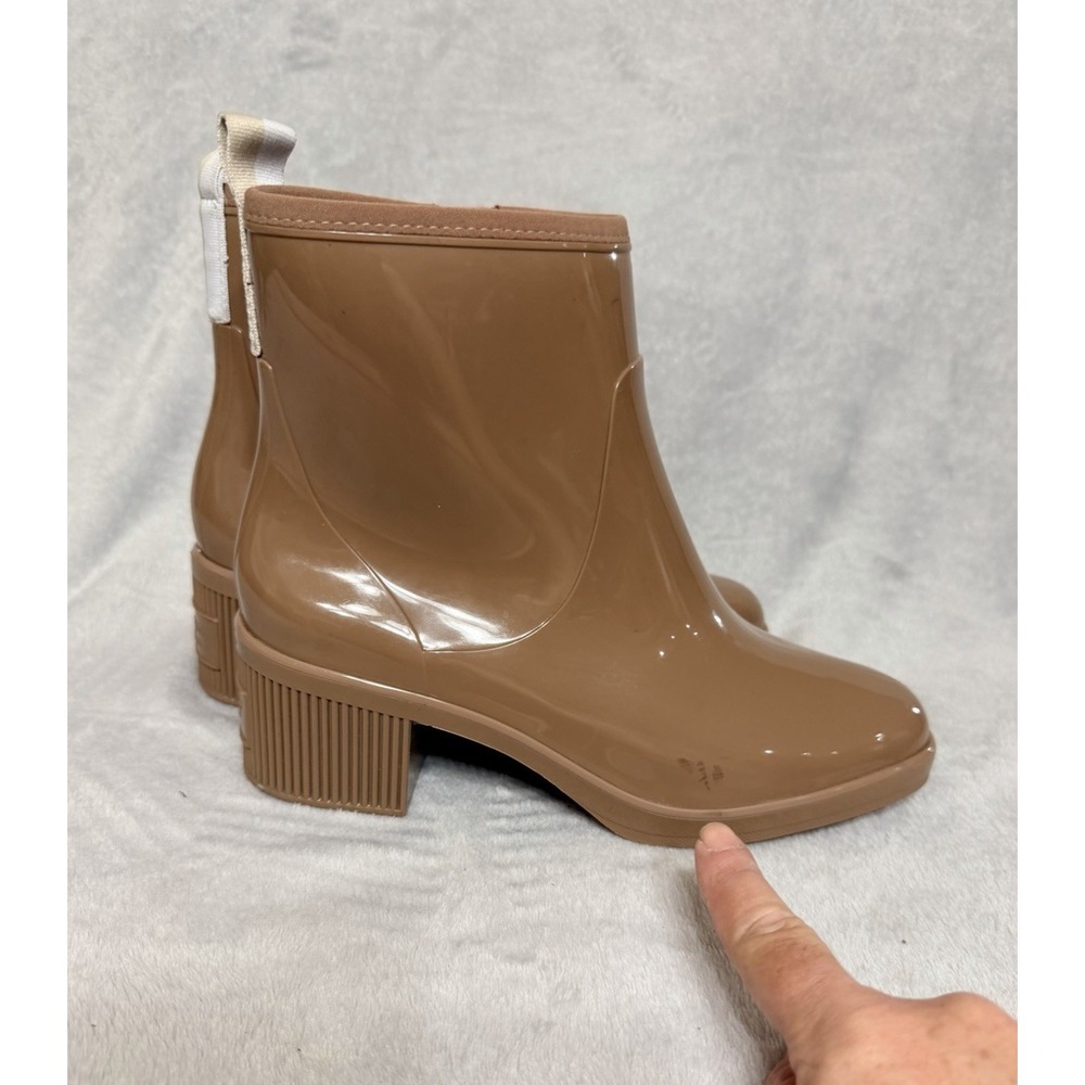 Kate Spade Puddle Rain Boots Size 10 Boots Beige Block Heels rubber - Picture 5 of 9